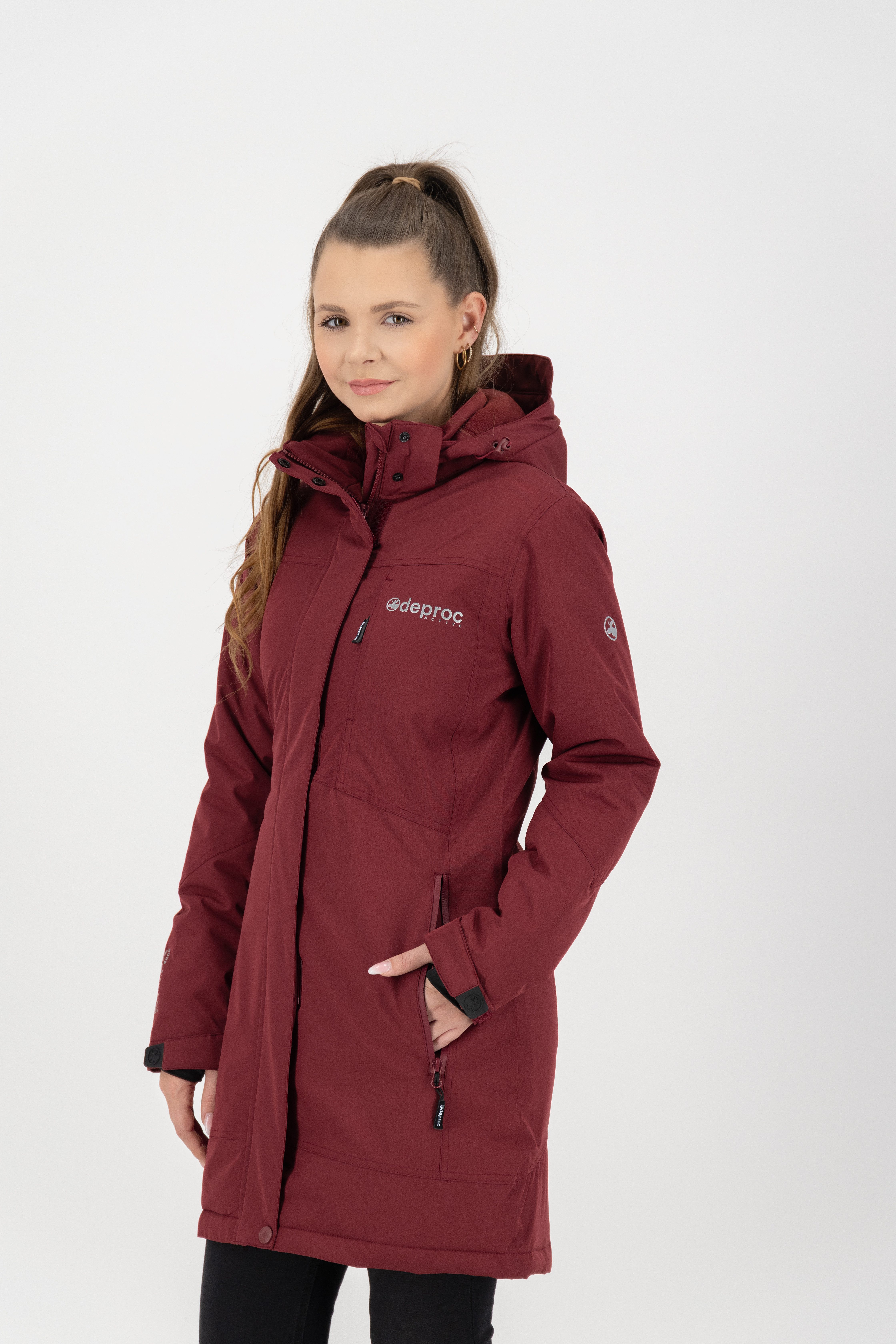 DEPROC Active Langjacke MONTREAL LONG WMN OS Übergangsjacke Kurzmantel Softshellmantel auch in großen Größen erhältlich