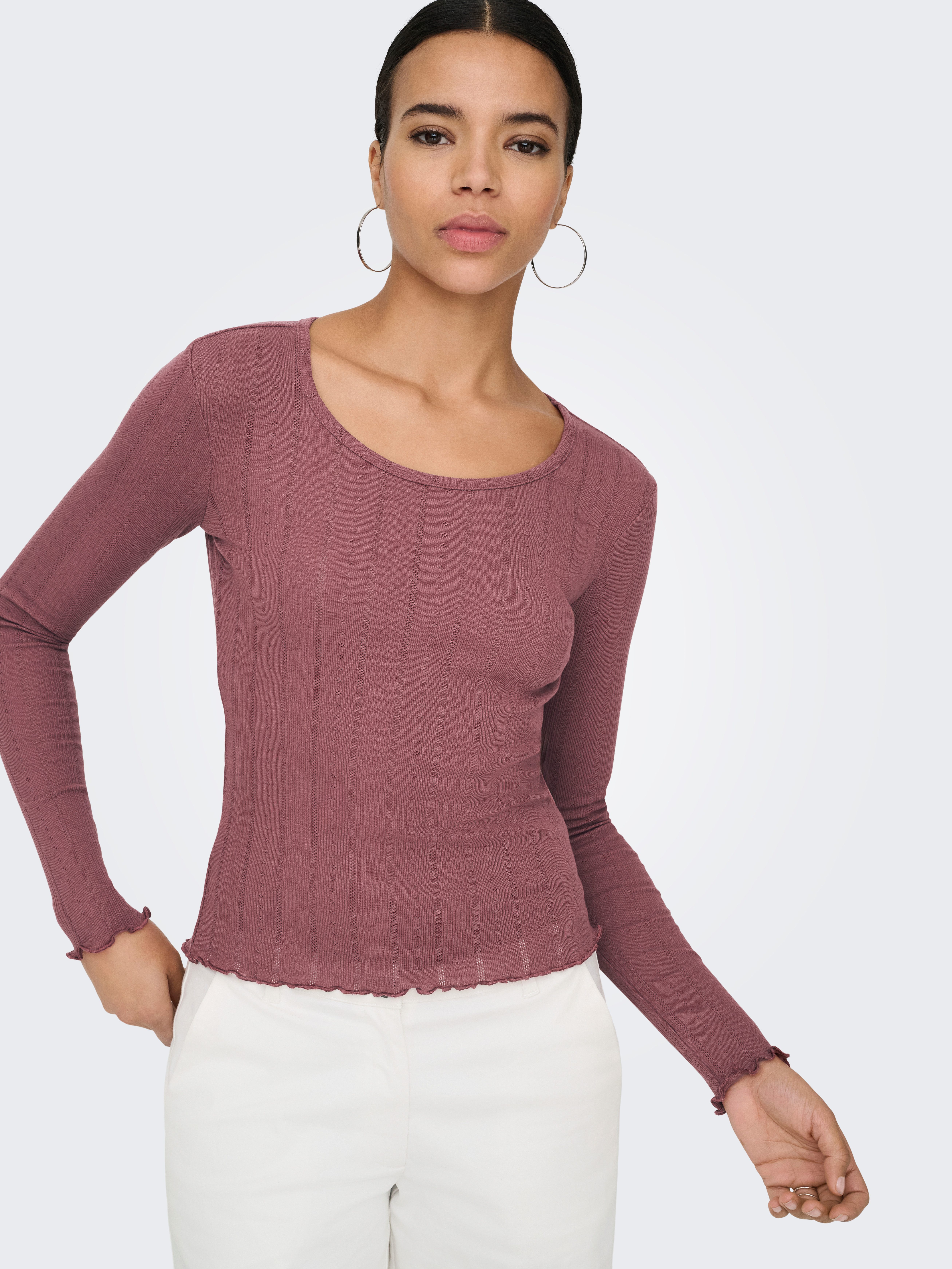 ONLY Langarmshirt ONLTENNA O-NECK L/S TOP JRS NOOS günstig online kaufen