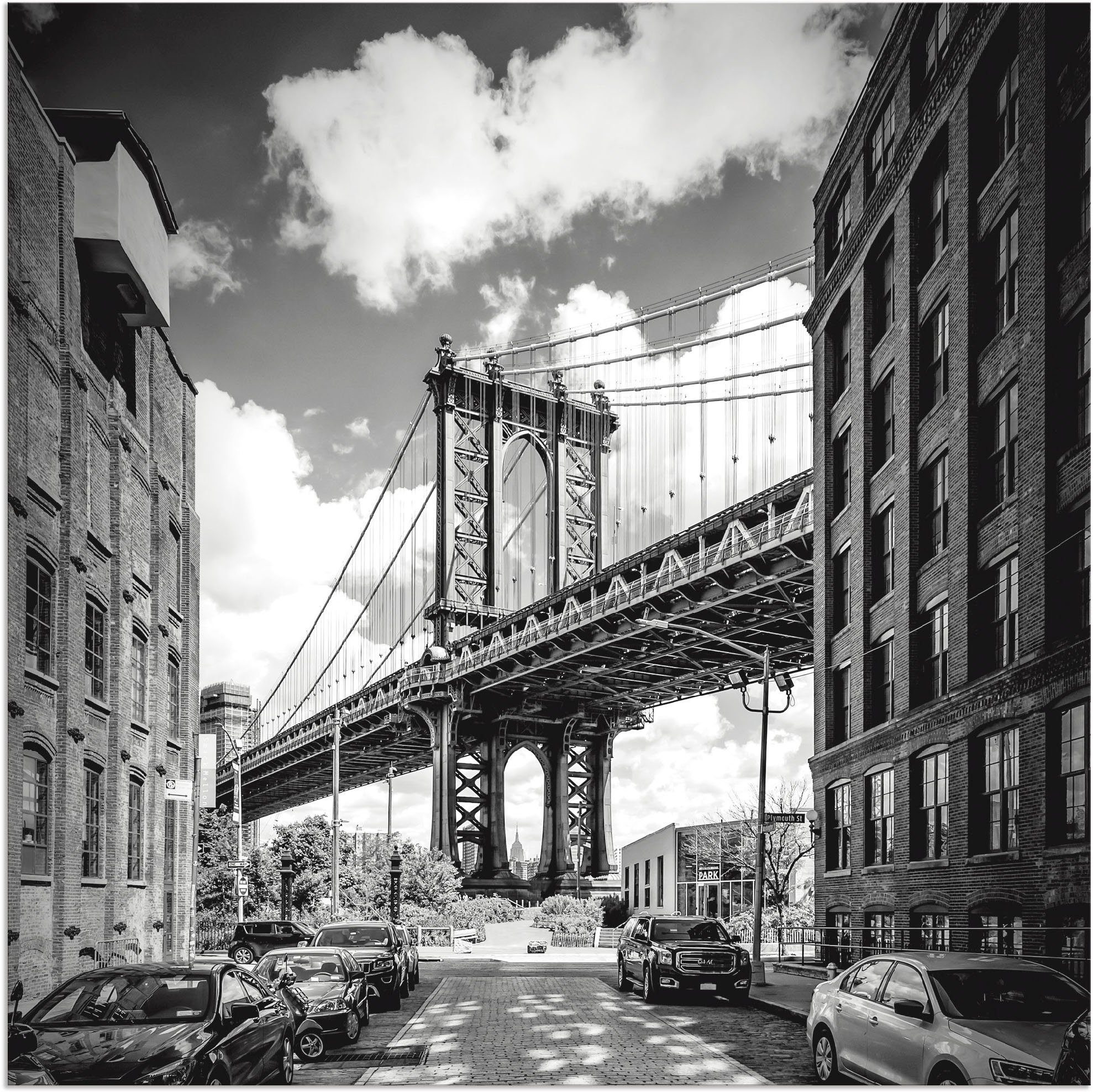 Artland Wandbild New York City Manhattan Bridge, Amerika (1 St), als Alubild, Leinwandbild, Wandaufkleber oder Poster in versch. Größen