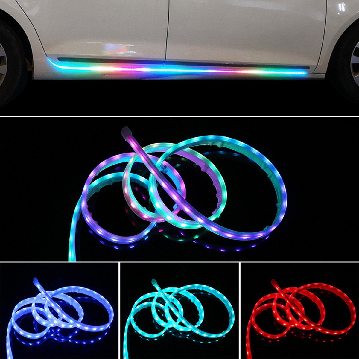 Streamer-Licht Festzelt-LED-Chassis-Streamer-Licht, götäzer LED-Streifen magisches Streamer-Türseitenlichter, Bunte