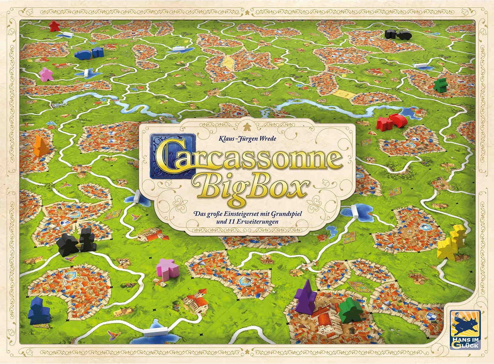 Hans im Glück Spiel Familienspiel Strategiespiel Carcassonne Big Box V3.1 HIGD0130
