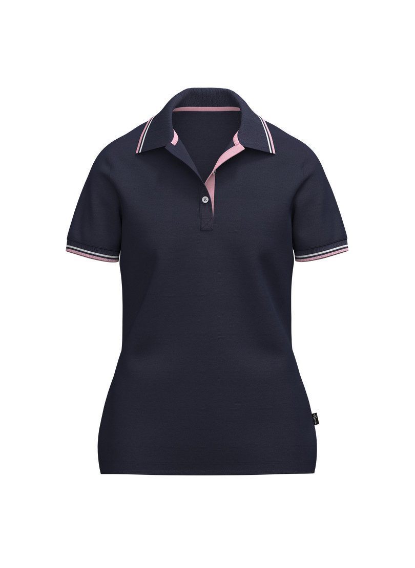 Poloshirt TRIGEMA Polo Shirt in Kontrastfarbigen Akzenten