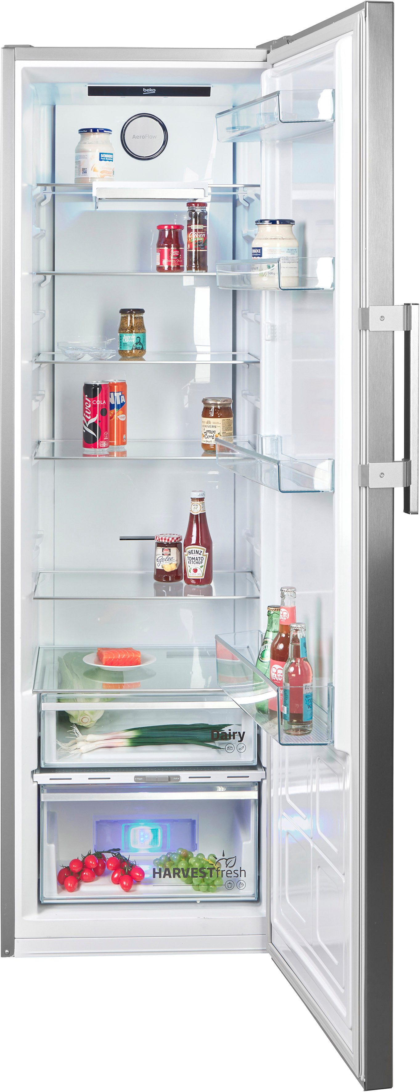 BEKO Kühlschrank B7RMLNE446ZXP 7278340894, 186,5 cm hoch, 59,7 cm breit, ohne Gefrierfach – Bild 2 von 5