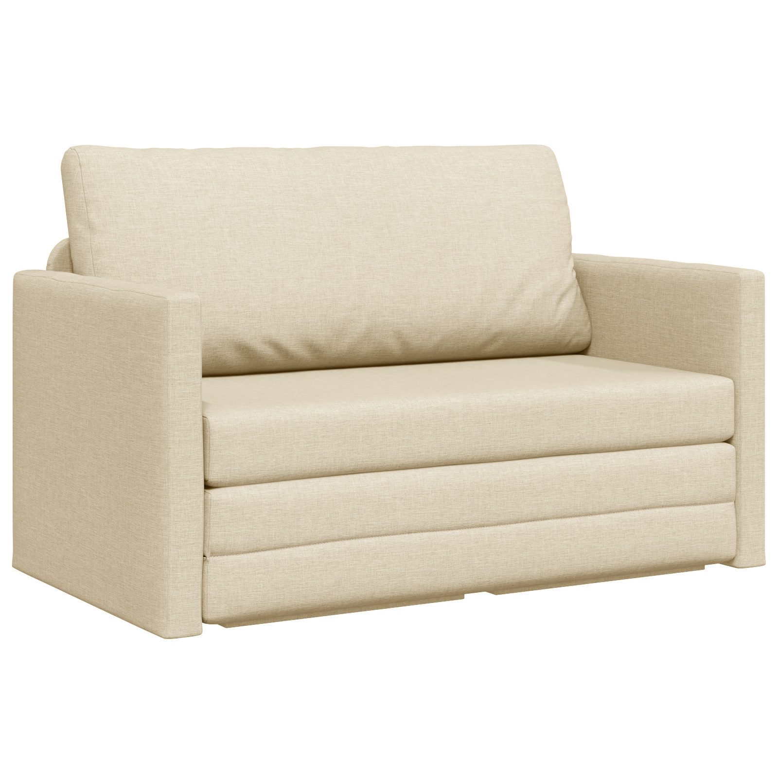 vidaXL Sofa Boden-Sofabett 2-in-1 Creme 124x71x78 günstig online kaufen