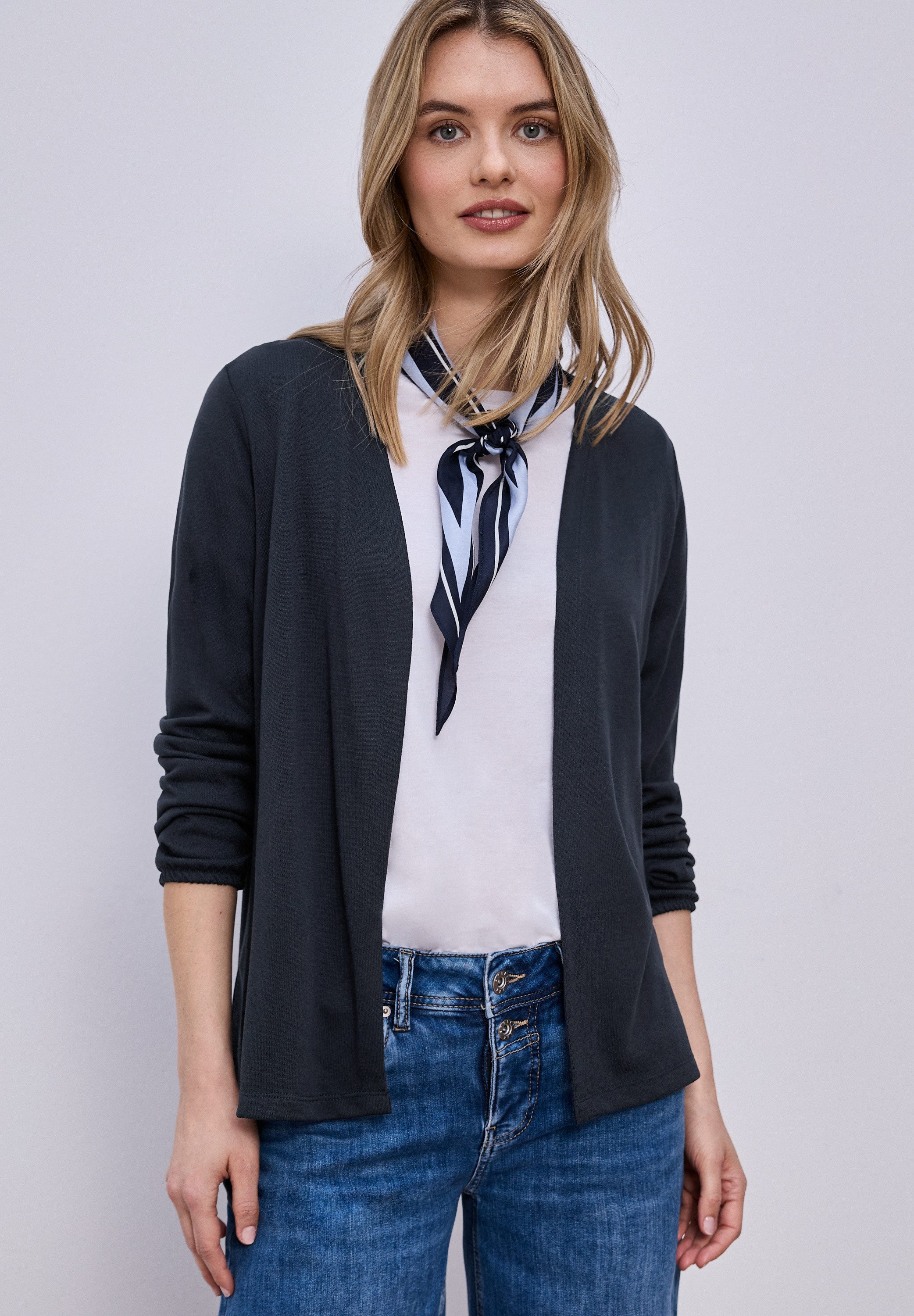 STREET ONE Cardigan bestehend aus einem Materialmix