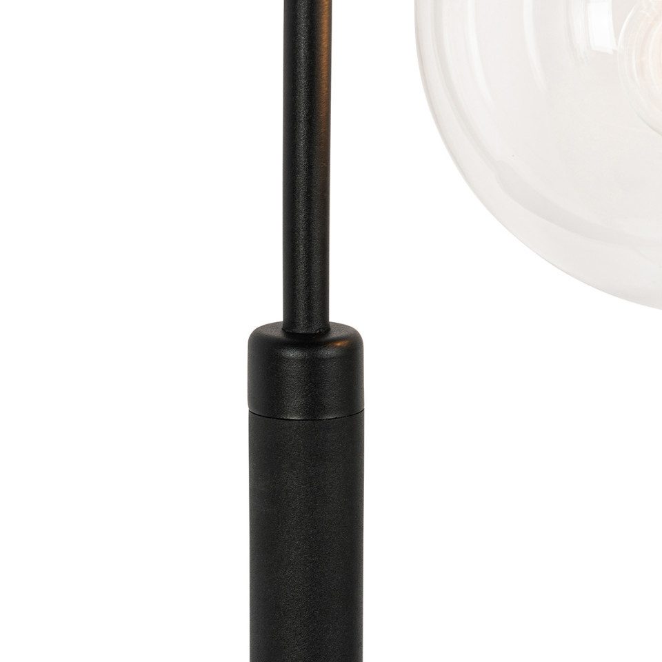 Qazqa Gartenleuchte Sfera, ohne Leuchtmittel, Kaltweiß, QAZQA Laterne außen, e27, Schwarz, Aluminium, Modern