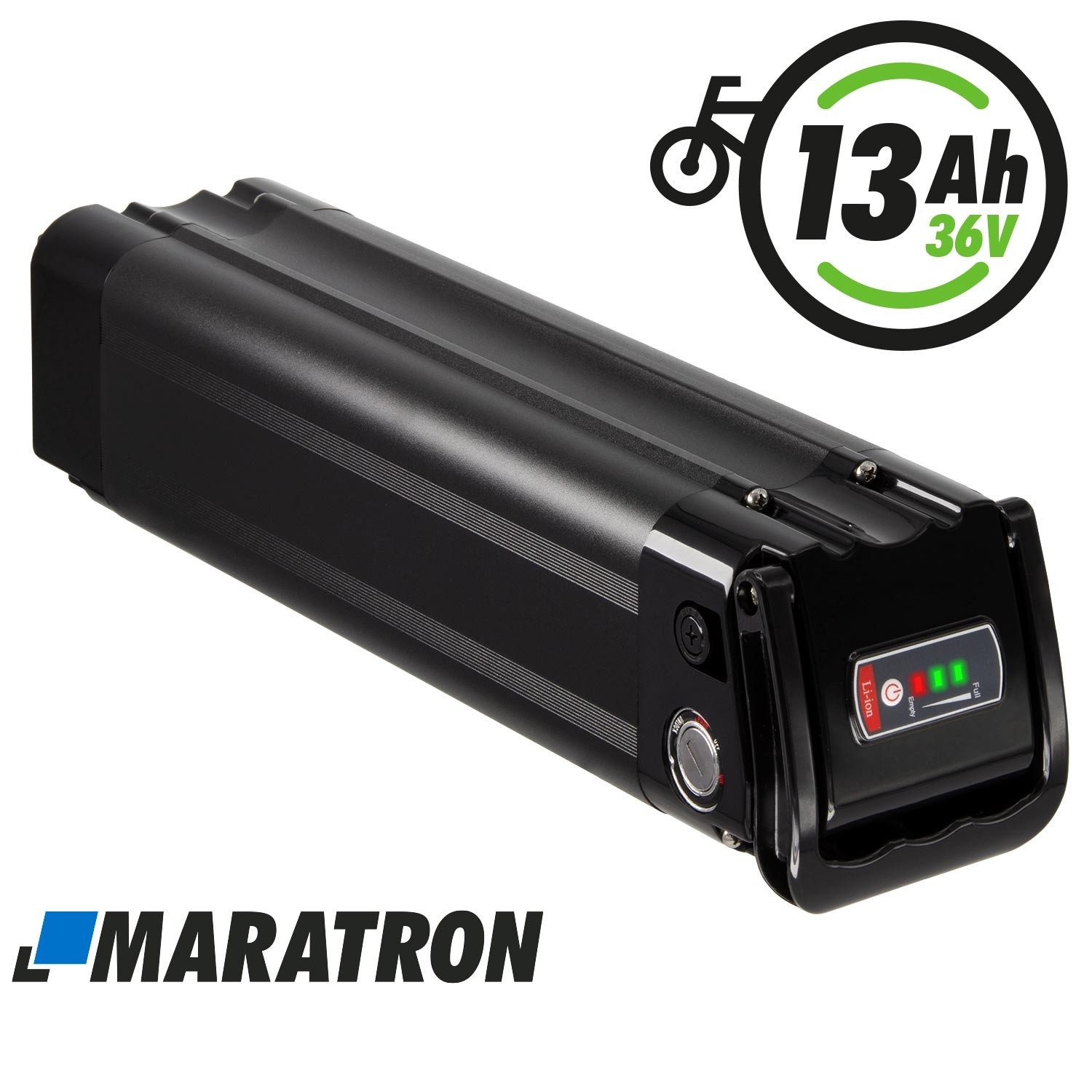 Maratron 36V Ersatz- E-Bike Akku 13Ah (1 St), für TELEFUNKEN Multitalent, ZÜNDAPP Z510