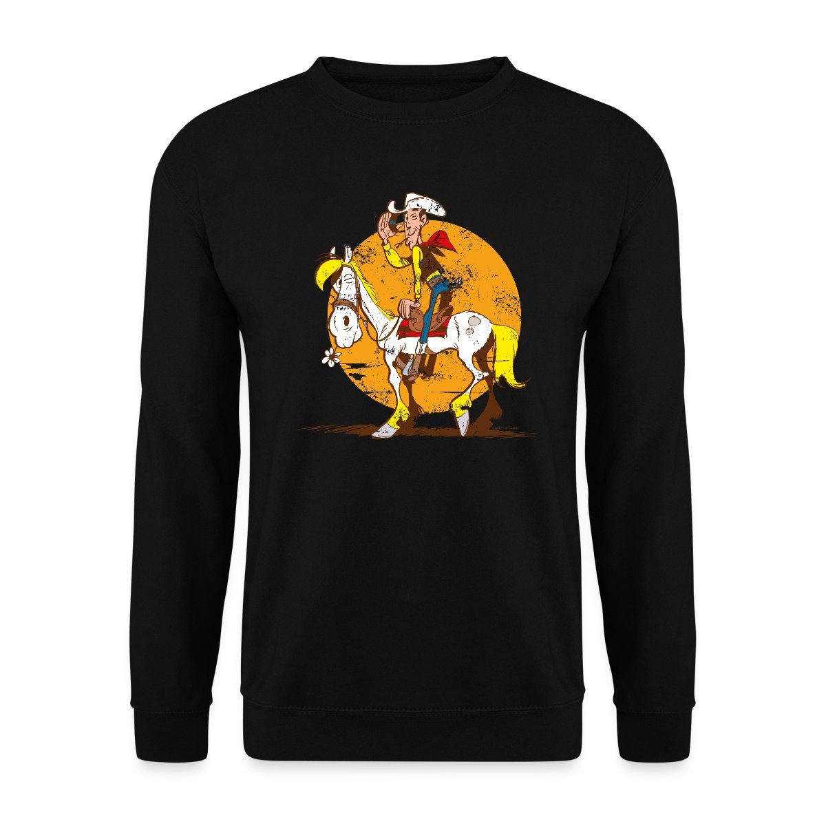 Sweatshirt Lucky Luke Jolly Jumper im Sonnenuntergang Unisex Pullover