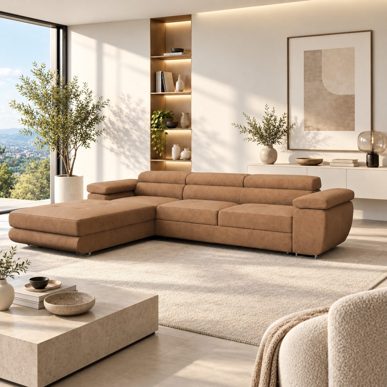 Braune Chesterfield Ecksofas online kaufen