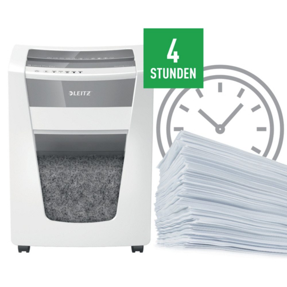 LEITZ Aktenvernichter Leitz IQ Slim Home Office P4 Aktenvernichter 10 Blatt Partikelschnitt – Bild 4 von 5