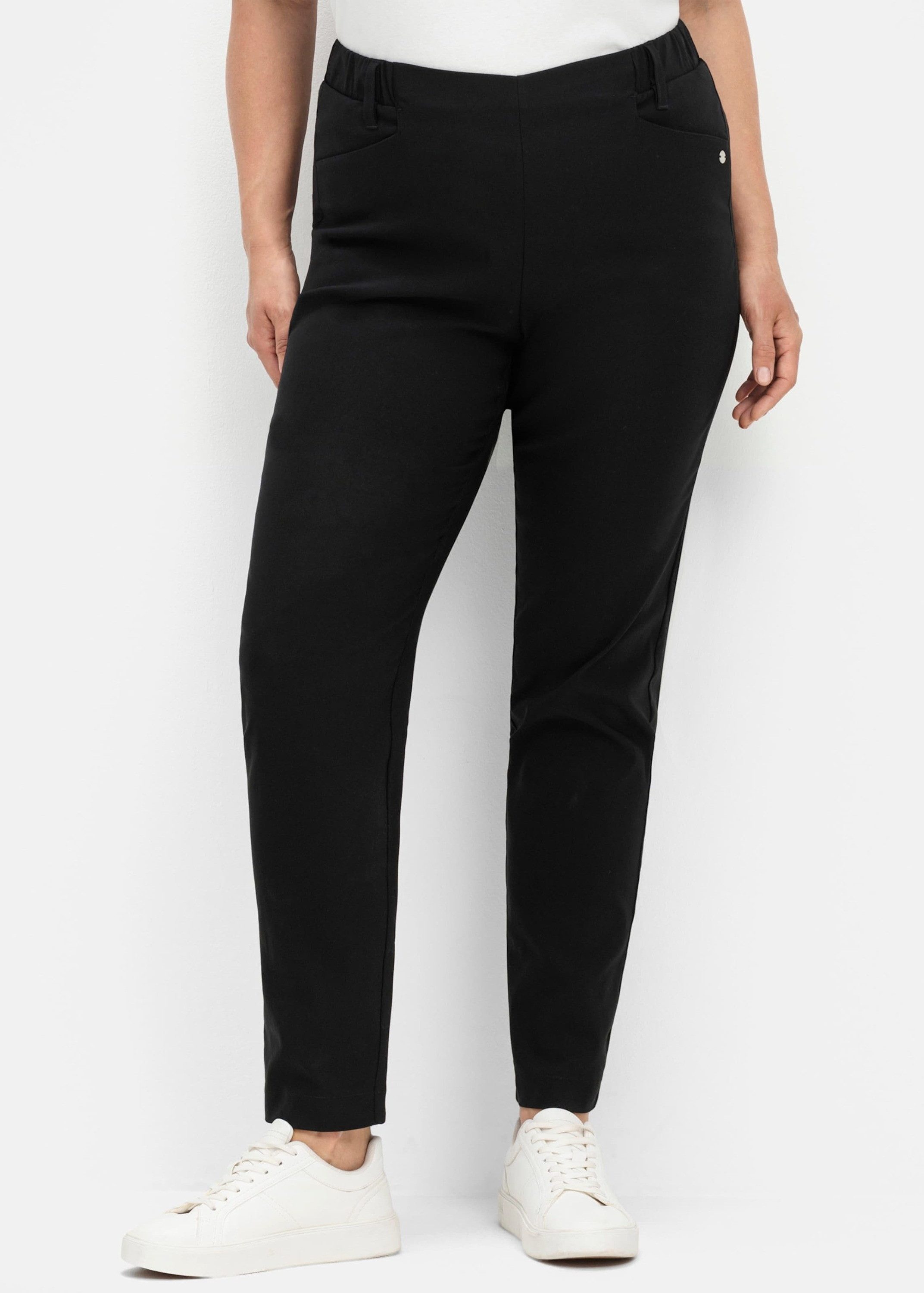 Sheego Jerseyhose Stretch-Hose mit Shaping-Einsatz im Bauchbereich günstig online kaufen