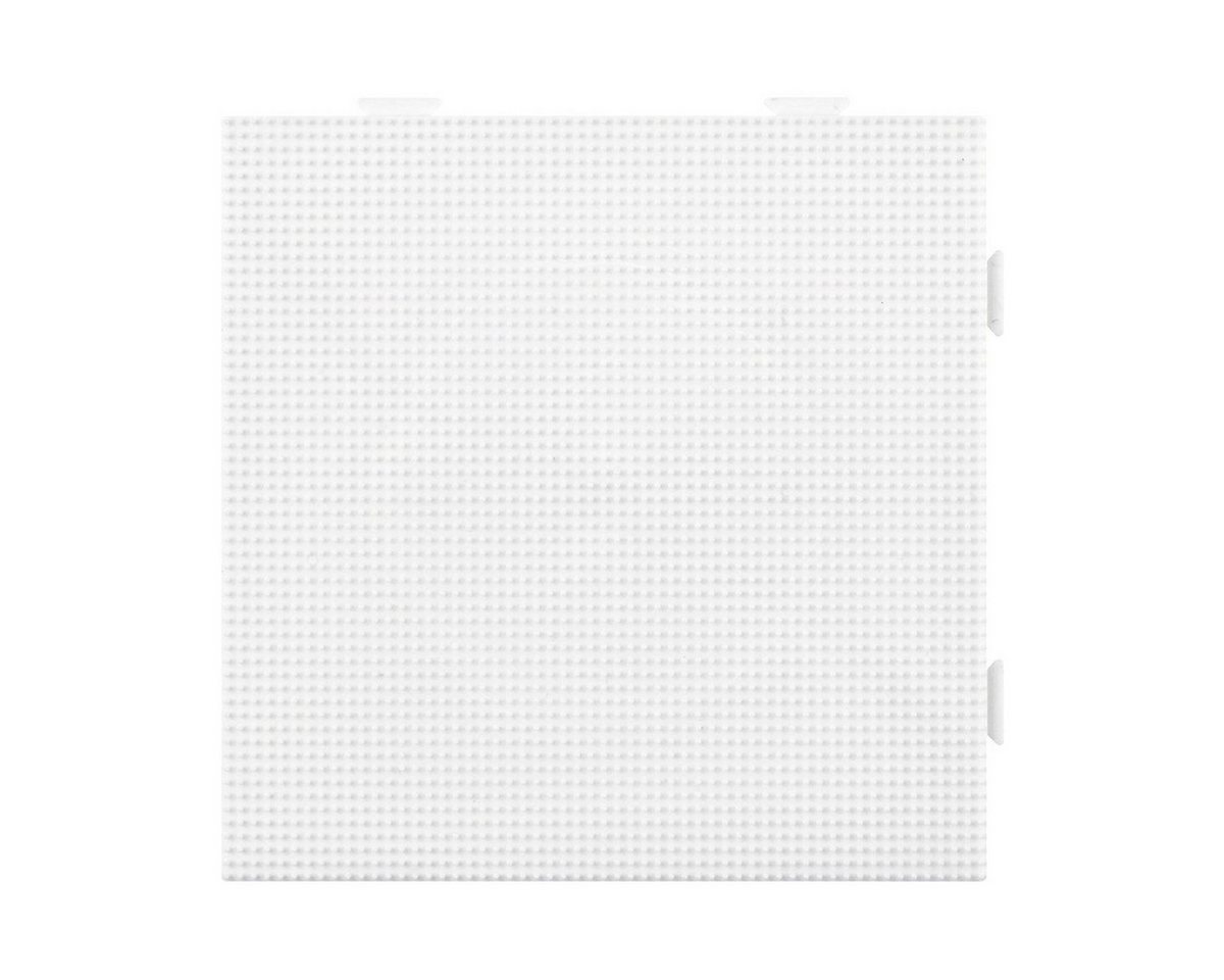 Hama Perlen Bügelperlen Hama Mini-Stiftplatte gr. Viereck Multi, weiß