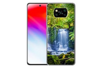 MuchoWow Handyhülle Dschungel - Wasserfall - Australien - Pflanzen - Natur, Phone Case, Handyhülle Poco X3 Pro, Silikon, Schutzhülle