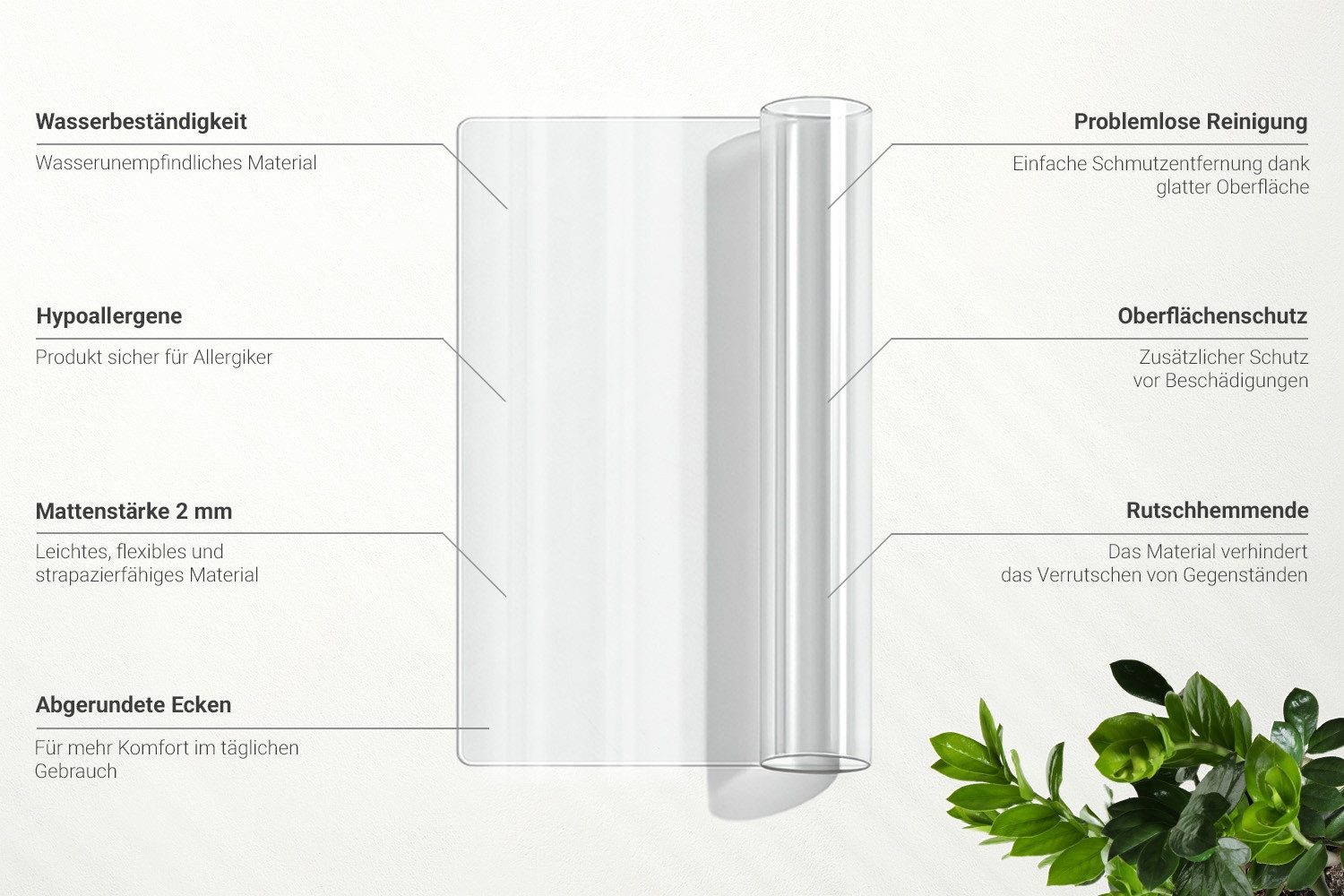 Tulup Tischdecke Tischschutzfolie transparent, Tischdecke durchsichtig, günstig online kaufen