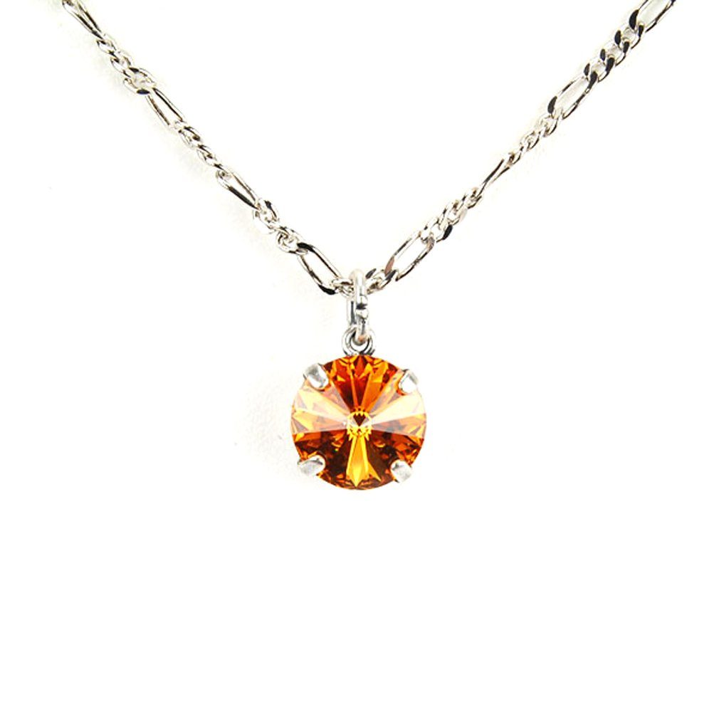 Krikor® Collection Kette mit Anhänger 8169 (Set, 1-tlg), Kette mit einem facettierten runden Anhänger, made in germany