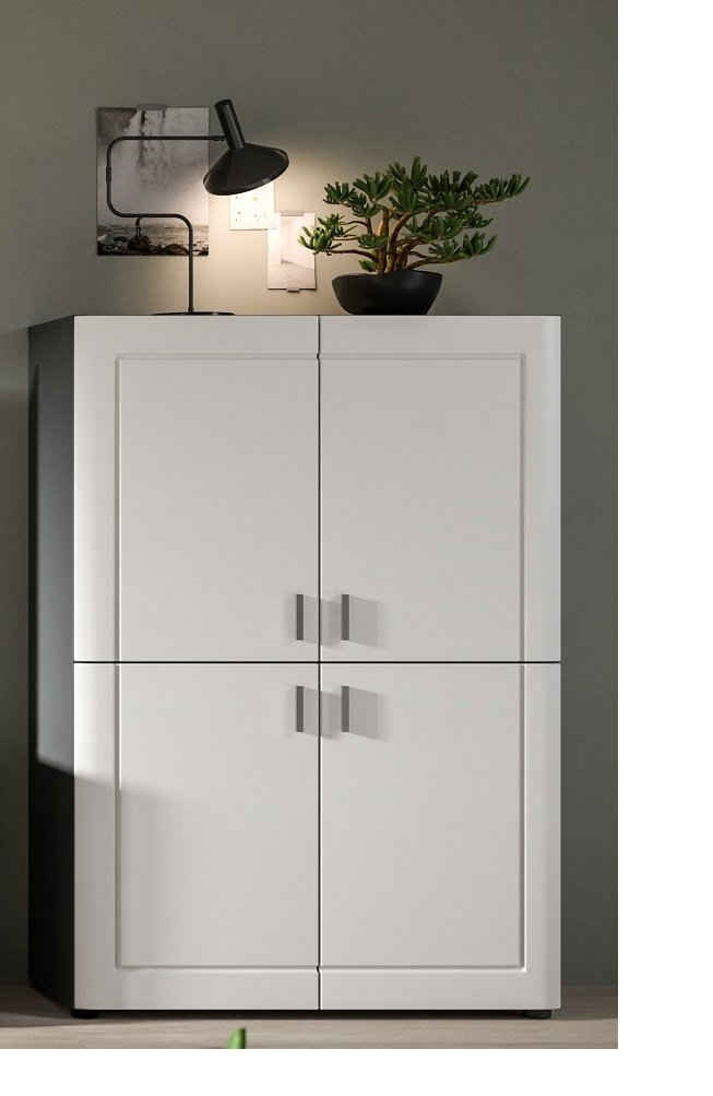 xonox.home Highboard Highboard Lago, weiß / grau