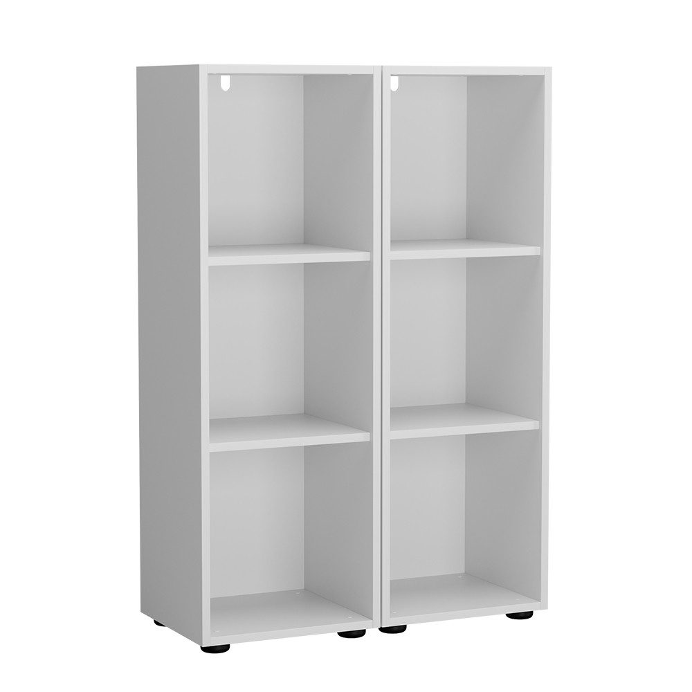 Vicco Bücherregal Estell, Weiß, 105.6 x 38.2 cm 2er-Set