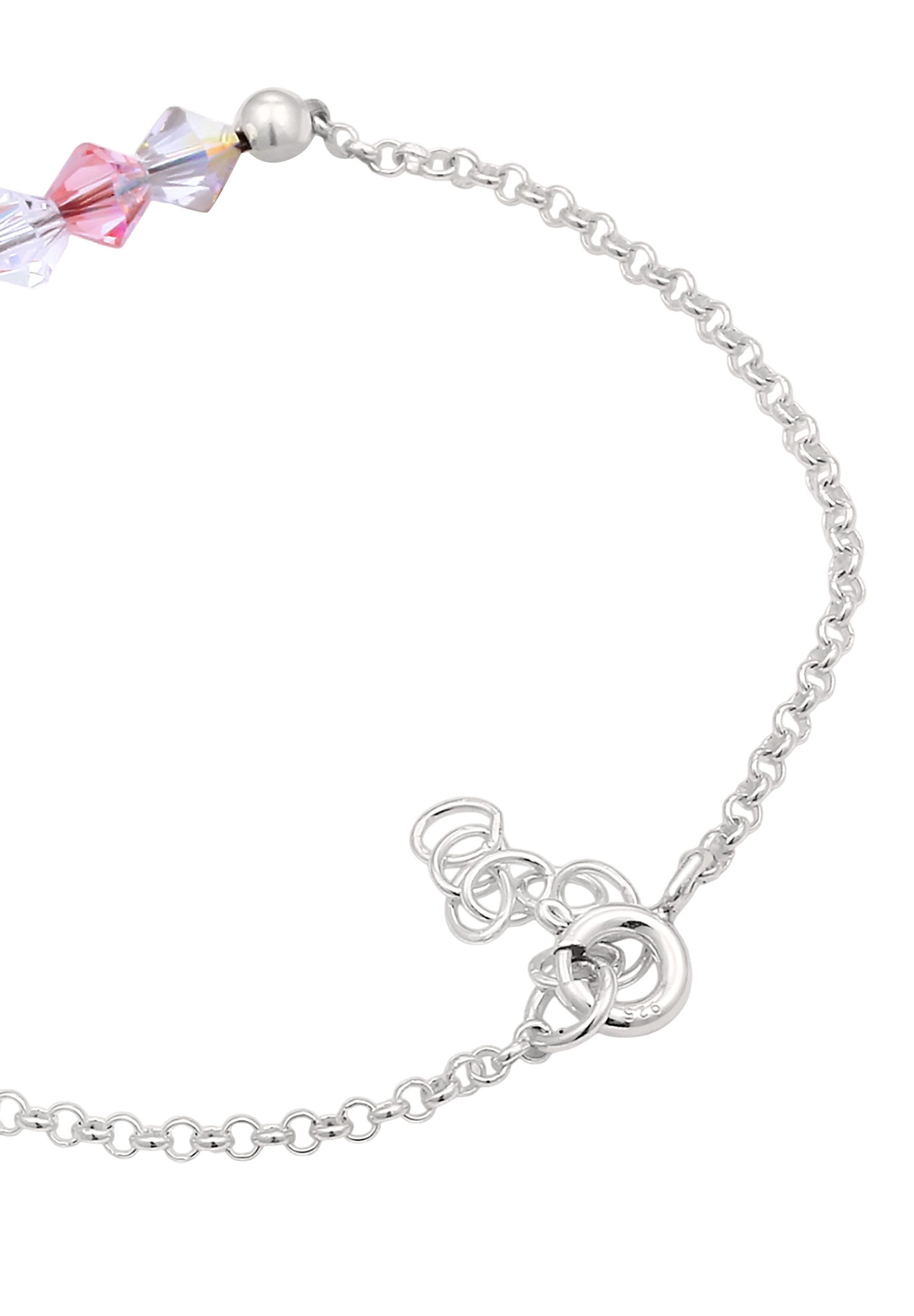 Elli Armband Kinder Beads Rosa 925 Sterling Silber, mit Kristallen von Swarovski® (kein Set, 1-tlg)
