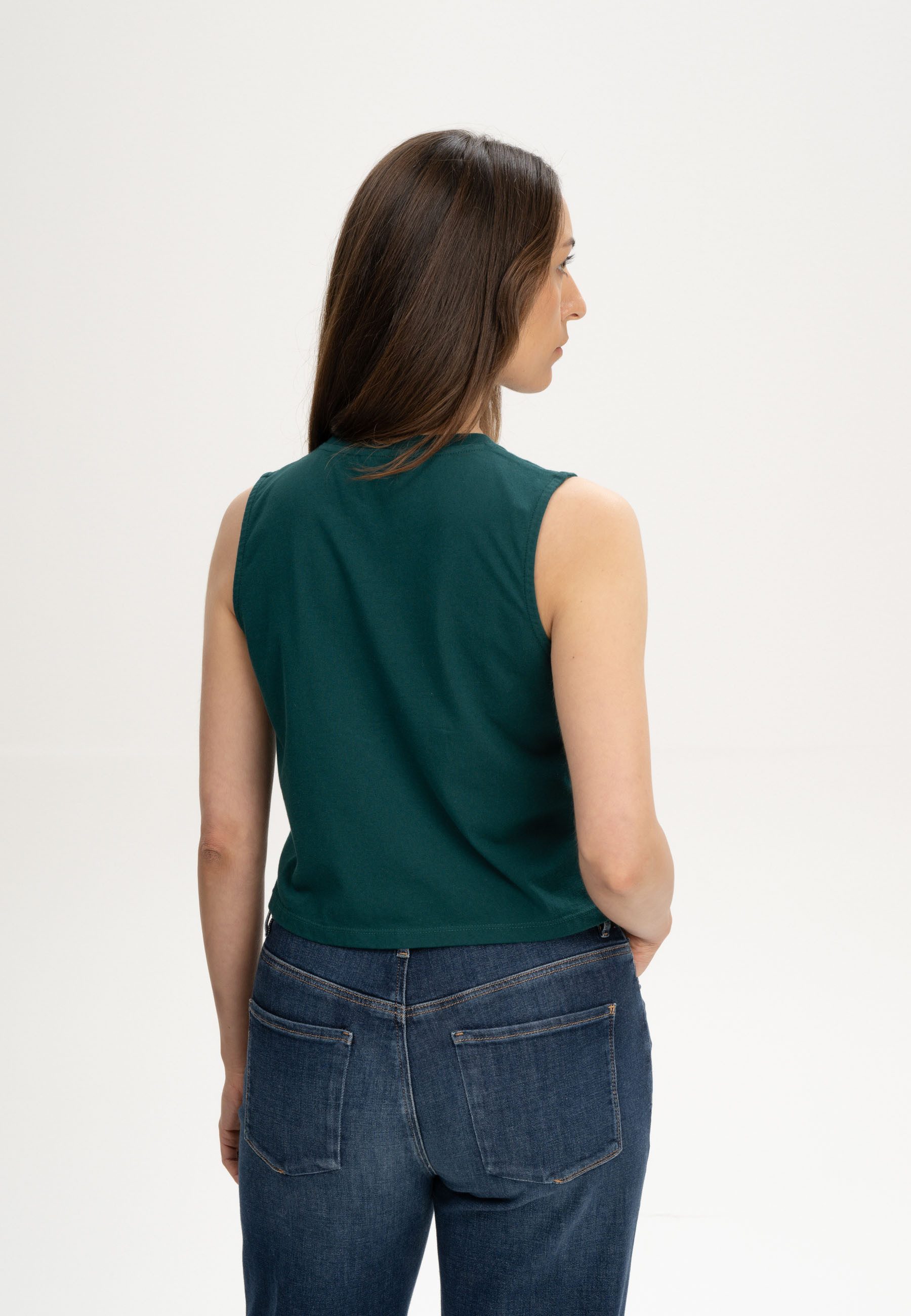 MELA Tanktop Cropped Tanktop Style RUSHI Ärmellos günstig online kaufen