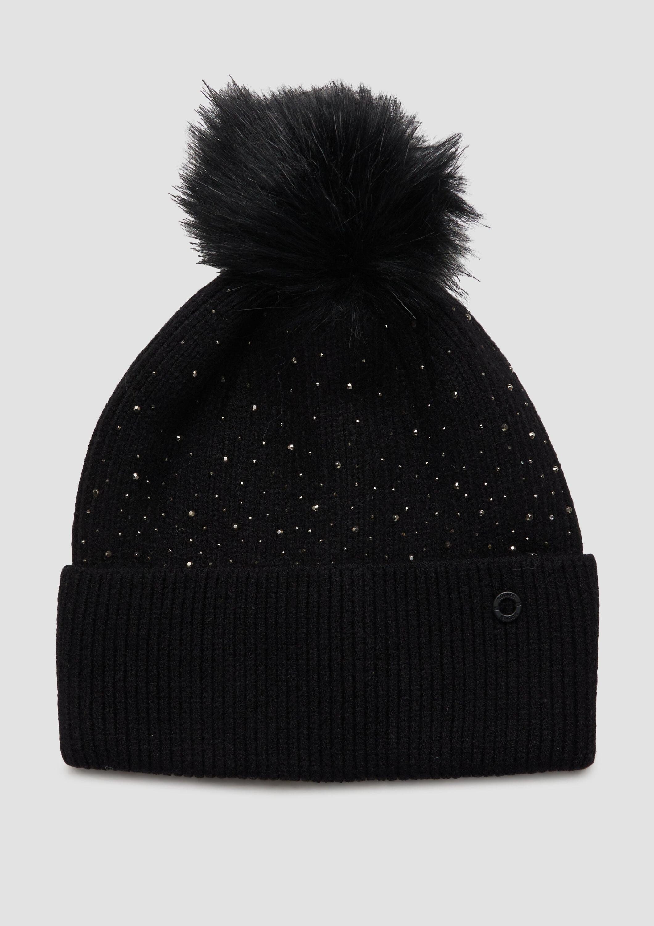 s.Oliver Strickmütze Mütze Strickmütze mit Schmucksteinen günstig online kaufen