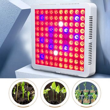 Novzep Pflanzenlampe LED-Wachstumslichter, 300 W Hängepflanzen-Wachstumslicht mit 100 LEDs, Vollspektrum-Panel-Wachstumslampen für Gewächshaus, Sämlinge