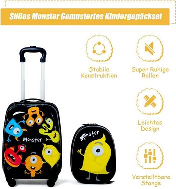 COSTWAY Kinderkoffer 2tlg Kinderkoffer, mit Rucksack