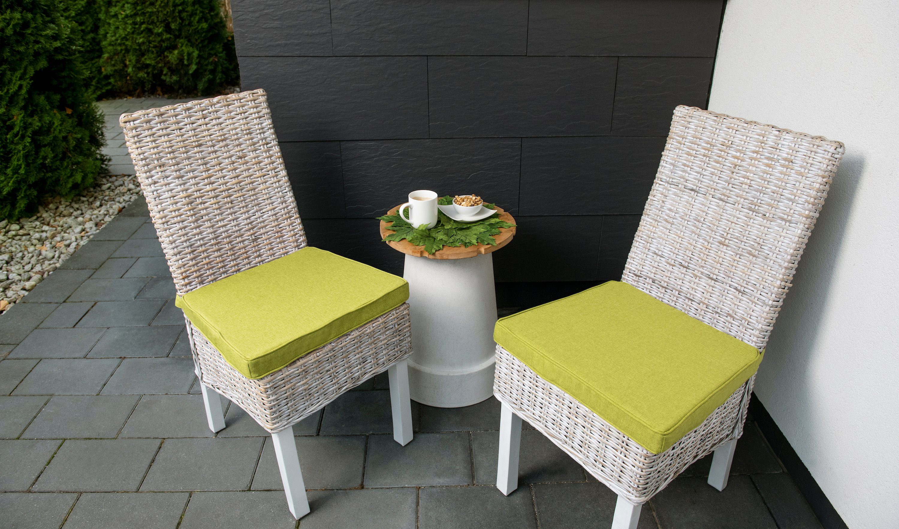 sunnypillow Stuhlkissen 4er Set Stuhlkissen 40 x 45 x 5cm