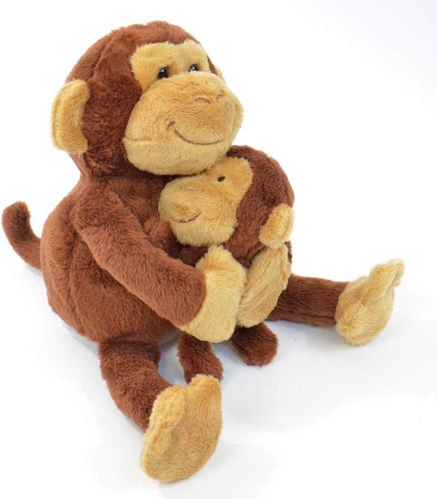 Kögler Plüschfigur Kögler Labertier-Affe mit Baby - "Nana und Coco" (1-St), Spricht nach und bewegt sich beim Wiedergeben.