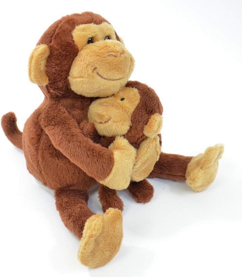 Kögler Plüschfigur Kögler Labertier-Affe mit Baby - "Nana und Coco" (1-St), Spricht nach und bewegt sich beim Wiedergeben.