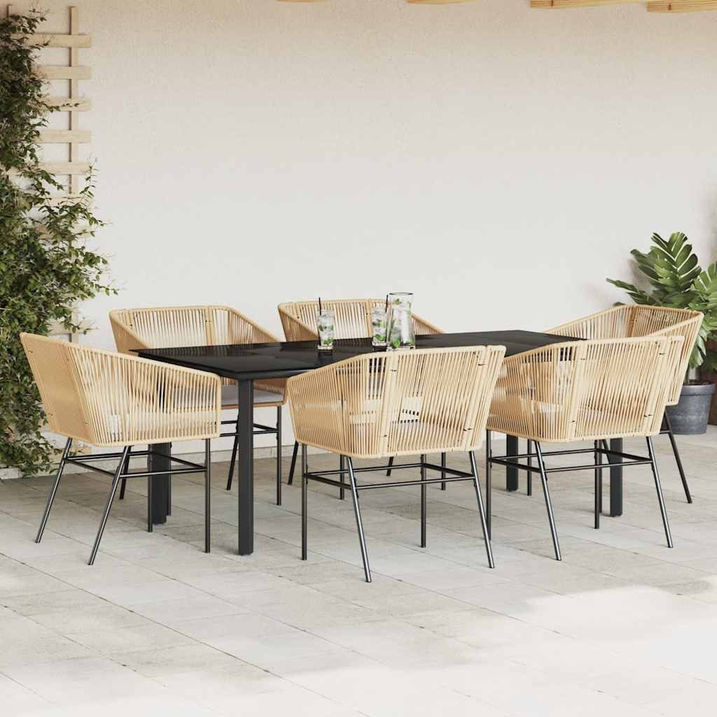 vidaXL Garten-Essgruppe 7-tlg. Garten-Essgruppe mit Kissen günstig online kaufen