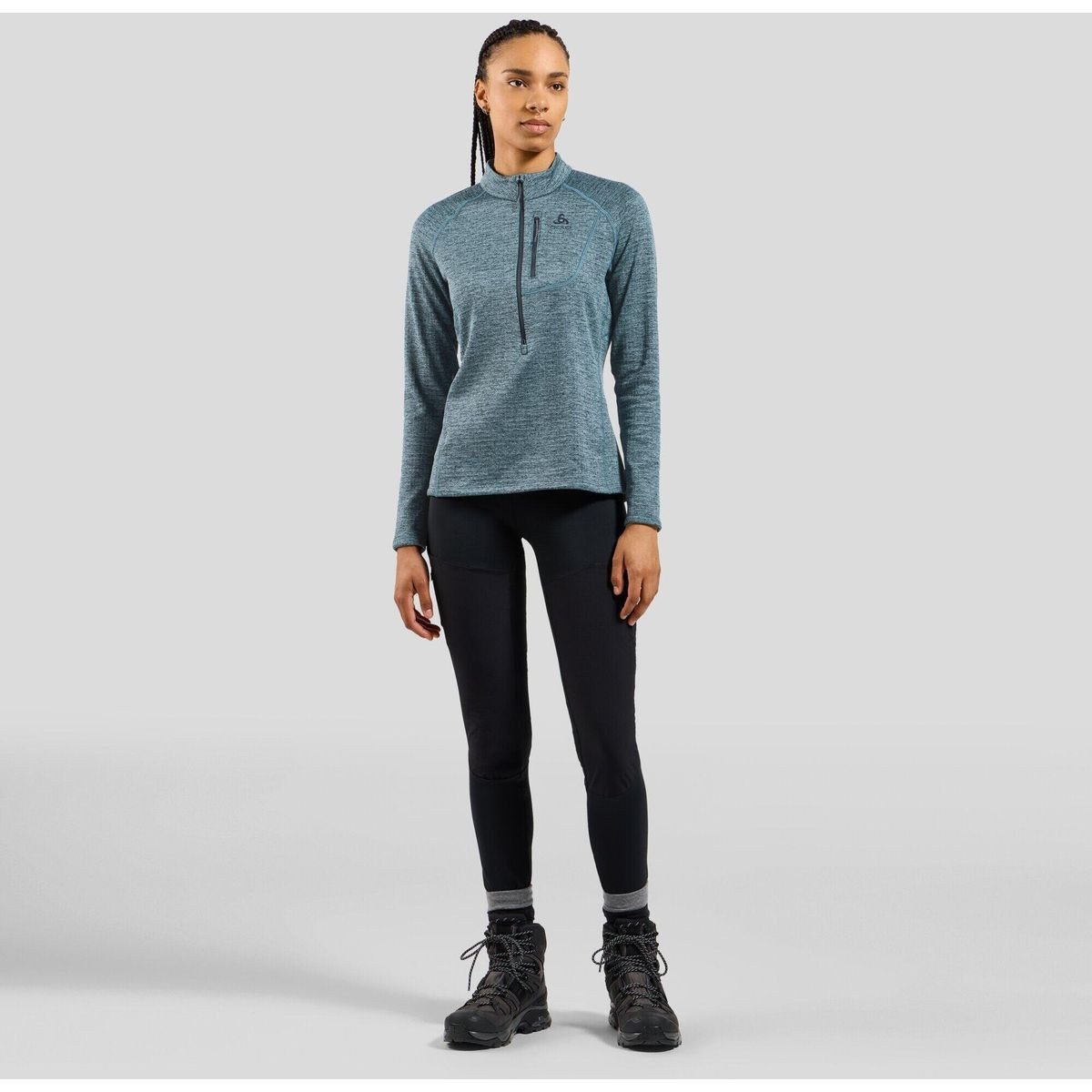 Odlo Fleecejacke The Tencia Half-zip Mid Layer Hält warm und trocken bei Outdoor-Abenteuern dank hervorragendem
