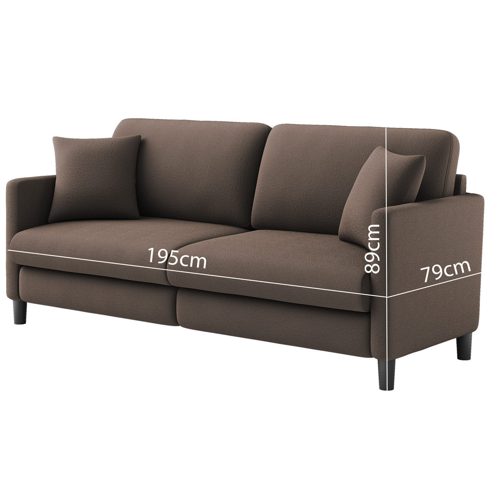 OUNUO Sofa 2-Sitzer Modernes Polstersofa Couch günstig online kaufen