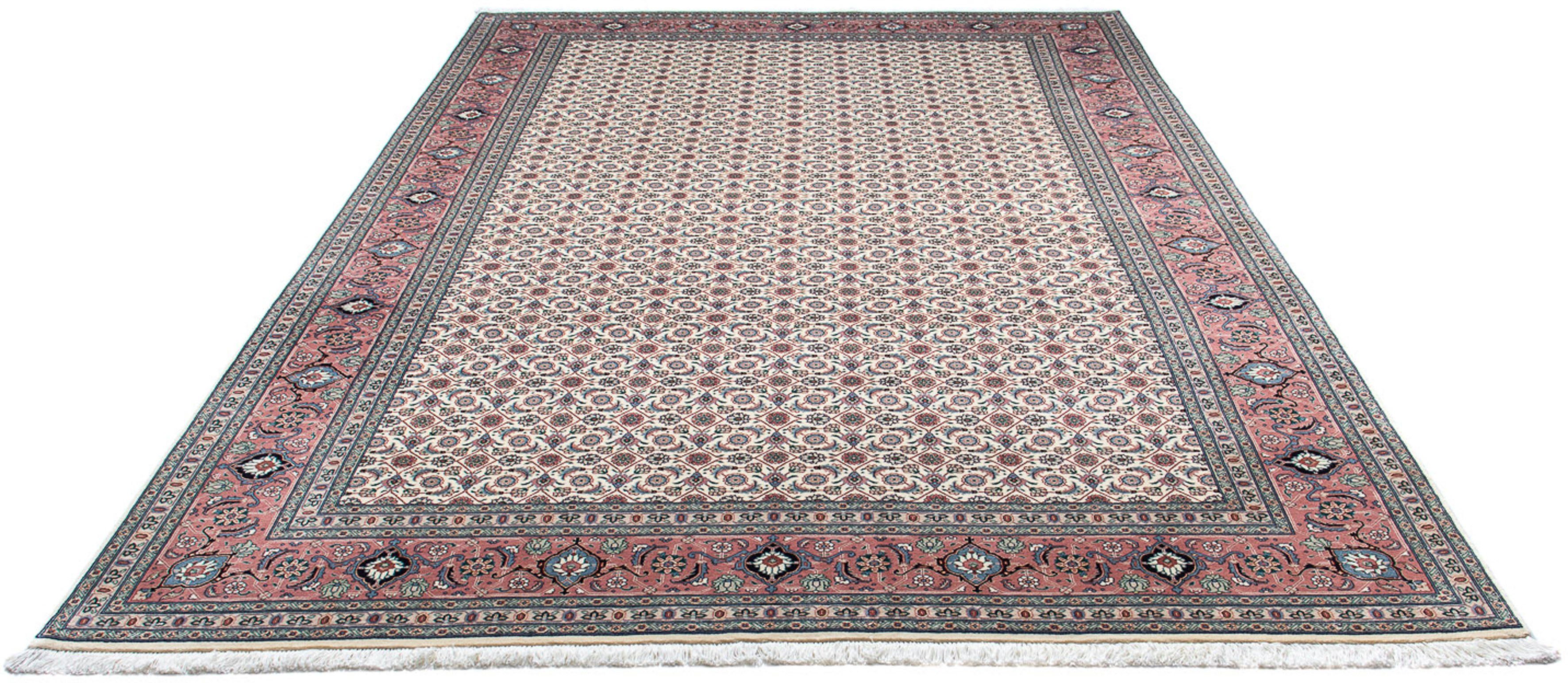 Orientteppich Perser - Täbriz - 300 x 200 cm - beige, morgenland, rechteckig, Höhe: 10 mm, Wohnzimmer, Handgeknüpft, Einzelstück mit Zertifikat