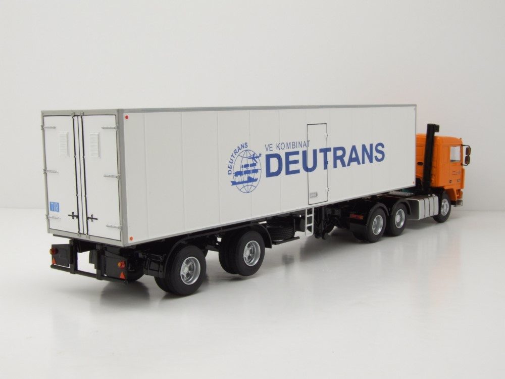 Premium ClassiXXs Modellauto Volvo F12 Sattelzug Deutrans 1980 orange, Maßstab 1:43