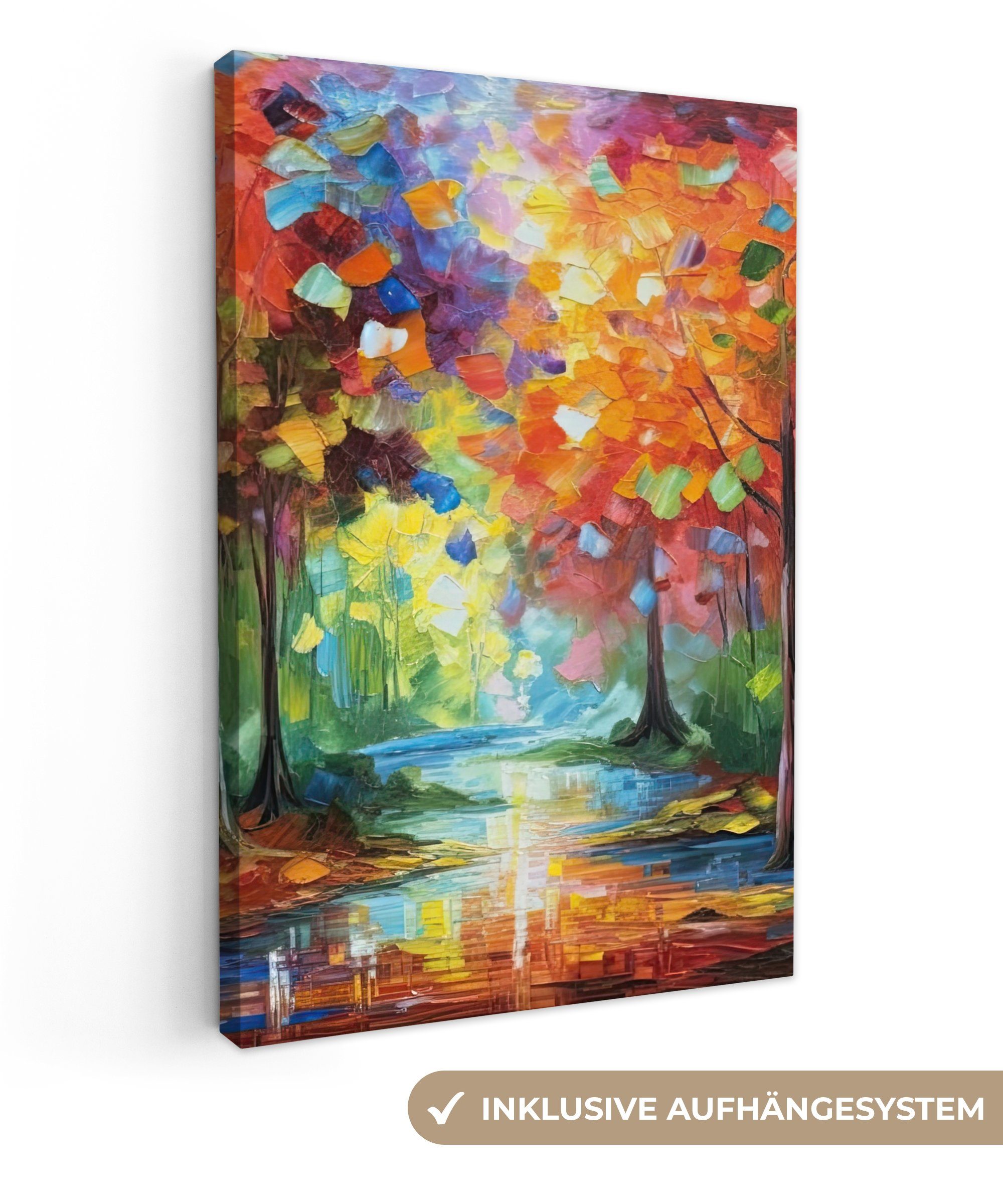 OneMillionCanvasses® Leinwandbild Landschaft - Wald - Farben - Natur, Fotod günstig online kaufen