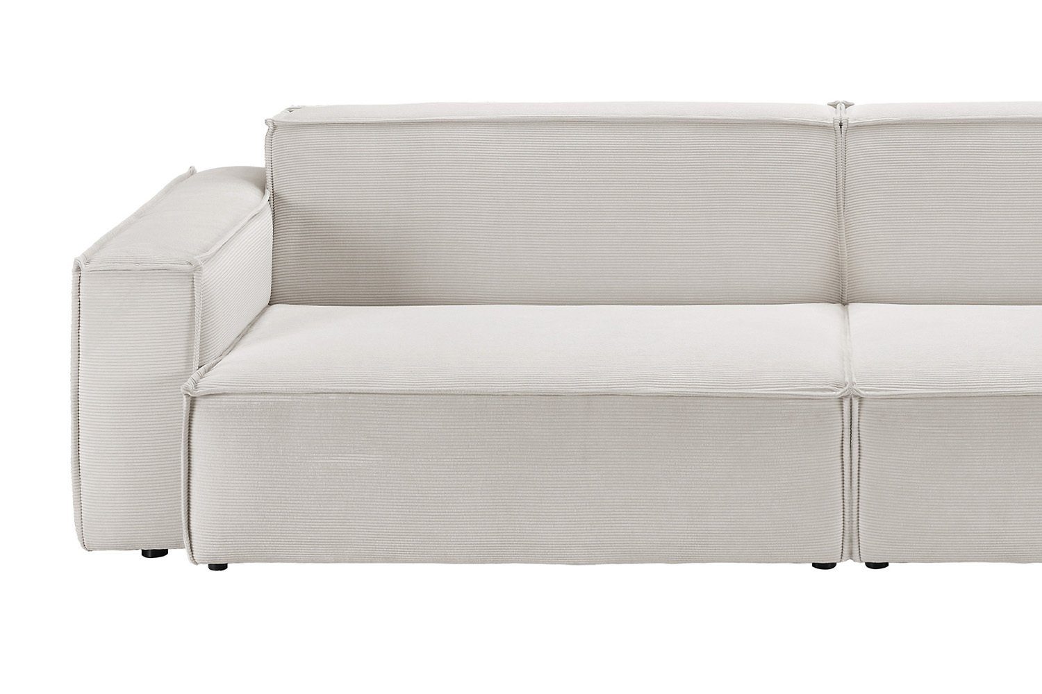 versch. KAWOLA 2-Sitzer silber Sofa SAMU, Feincord 3-Sitzer od. Farben