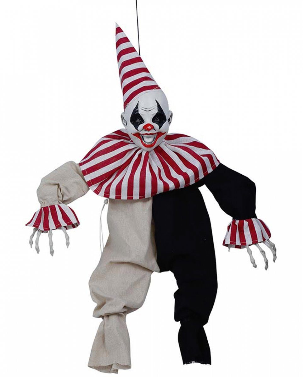 Horror-Shop Dekofigur Zappelnder Horror Clown als Halloween Hängefigur 8