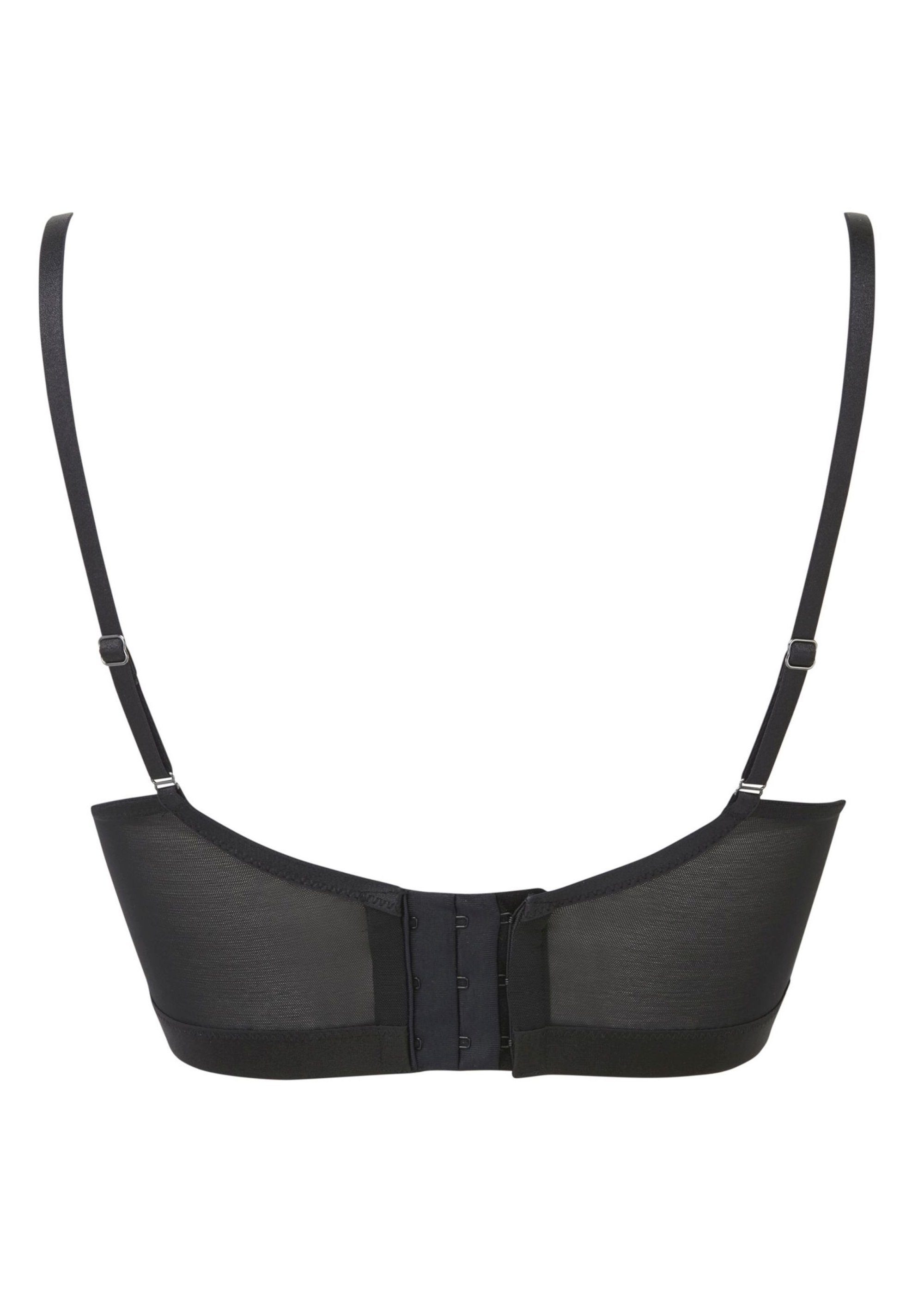 Gossard Longline-BH VIP Geisha Push-Up Longline BH Black/Red (Longline BH, 1-tlg., Teilspitze) verführerisch sexy