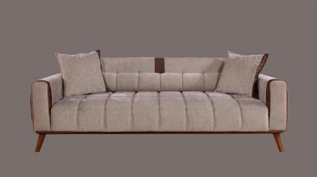 JVmoebel Sofa Braune Sofagarnitur 3+3+1 Couch Sofas Möbel, Polster Europe Garnitur Sitz in Made