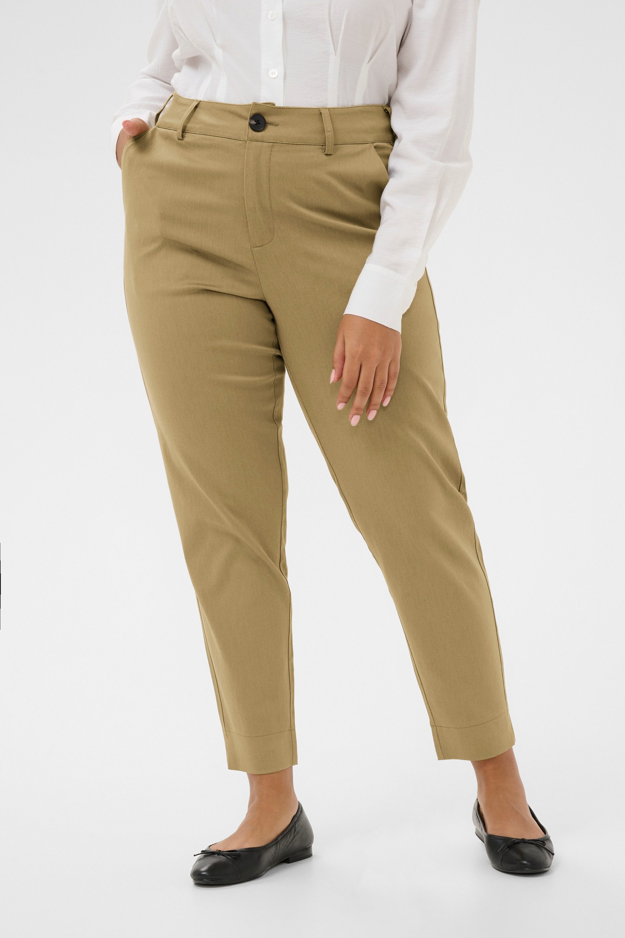 KAFFE Curve Stoffhose Casual Hose KCleana Große Größen