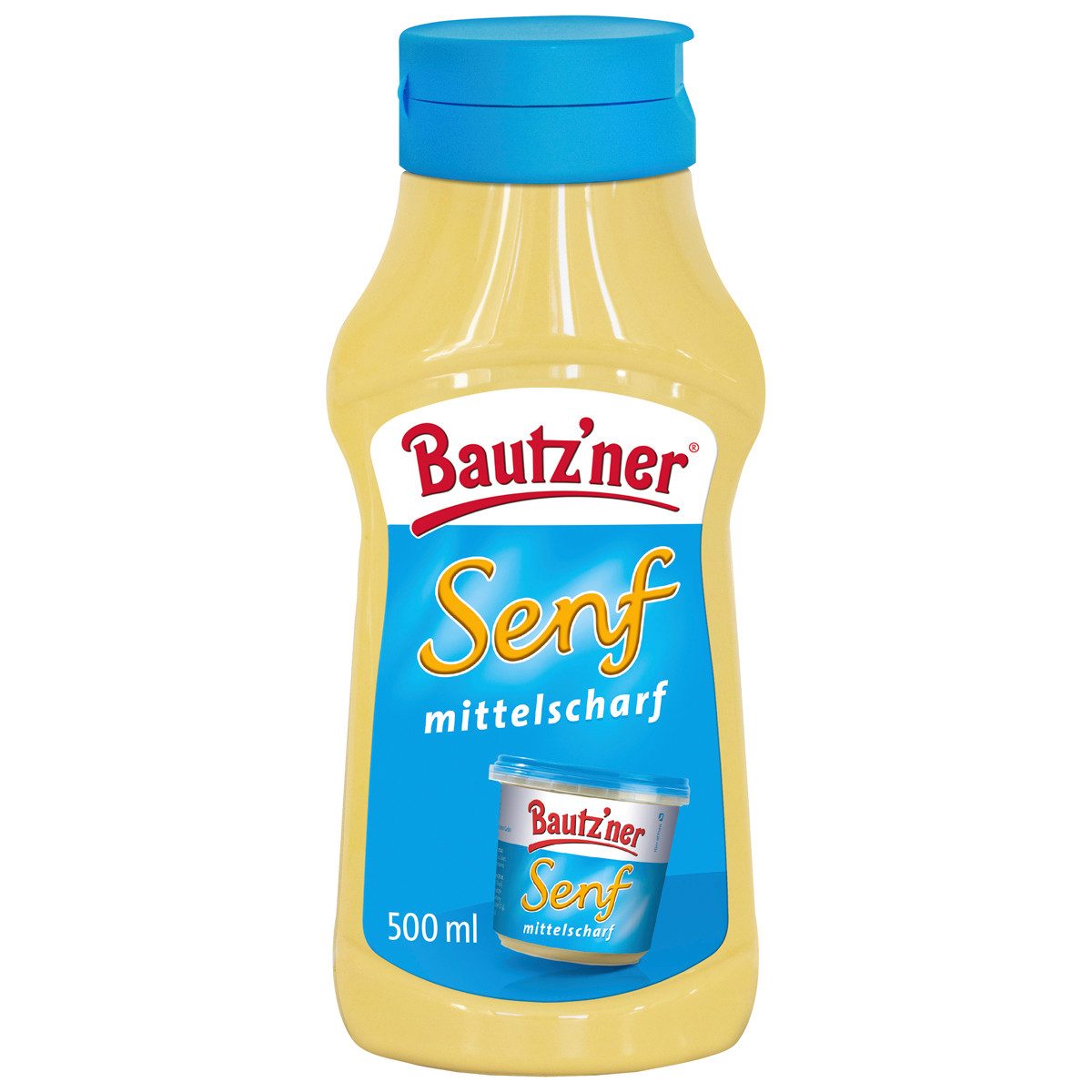 Bautz'ner Saucen, Bautzner Senf mittelscharf cremig wuerzig ideal fuer die Kueche 500ml