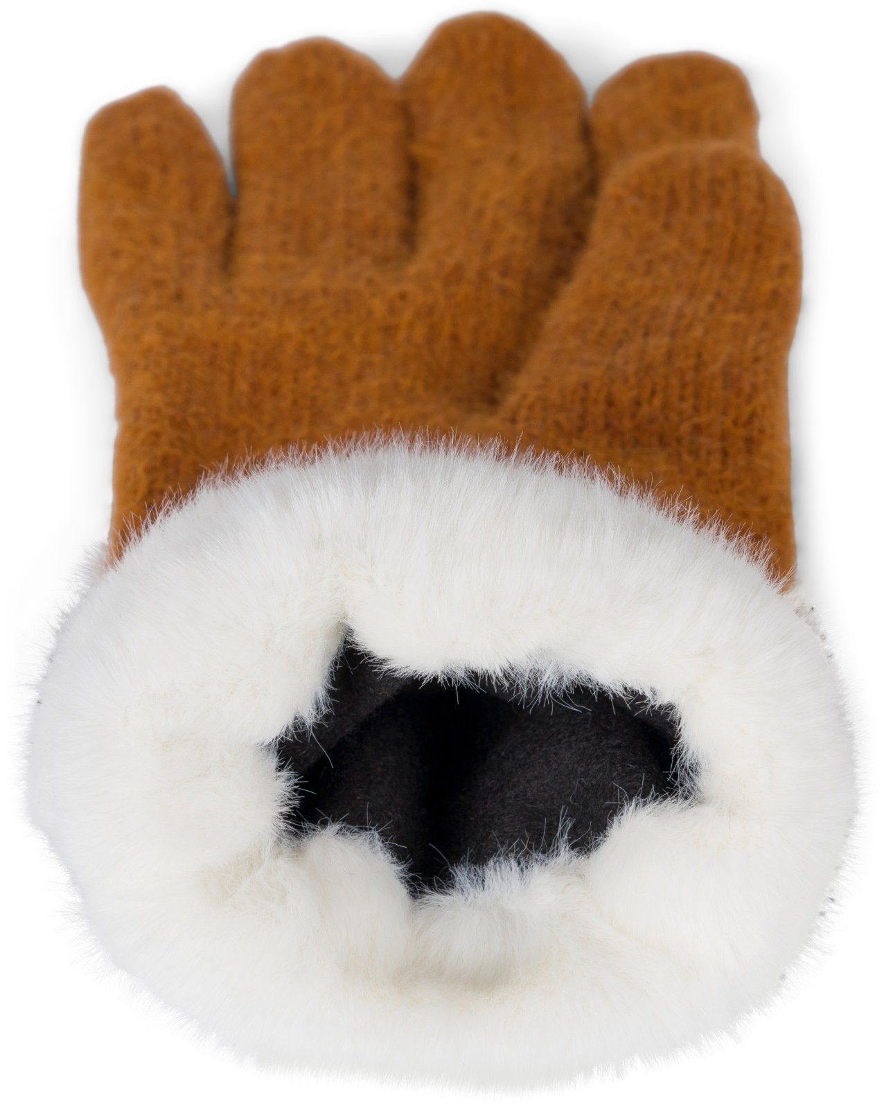 styleBREAKER Strickhandschuhe Strickhandschuhe mit Reiskornmuster und Fleec günstig online kaufen