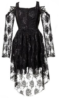 Ocultica Spitzenkleid Gothic-Style, ausgestelltes Rockteil