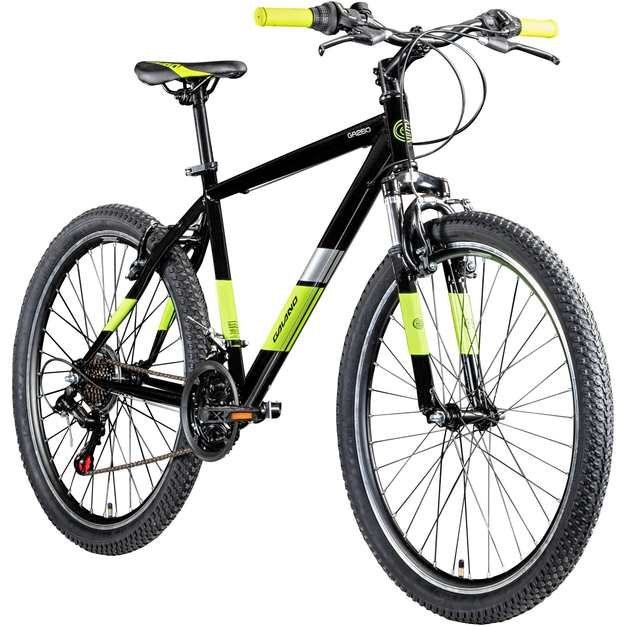 Galano Mountainbike GA260, 21 Gang Shimano, Kettenschaltung, Mountainbike 160 - 185 cm MTB Hardtail Fahrrad 21 Gänge V-Brakes