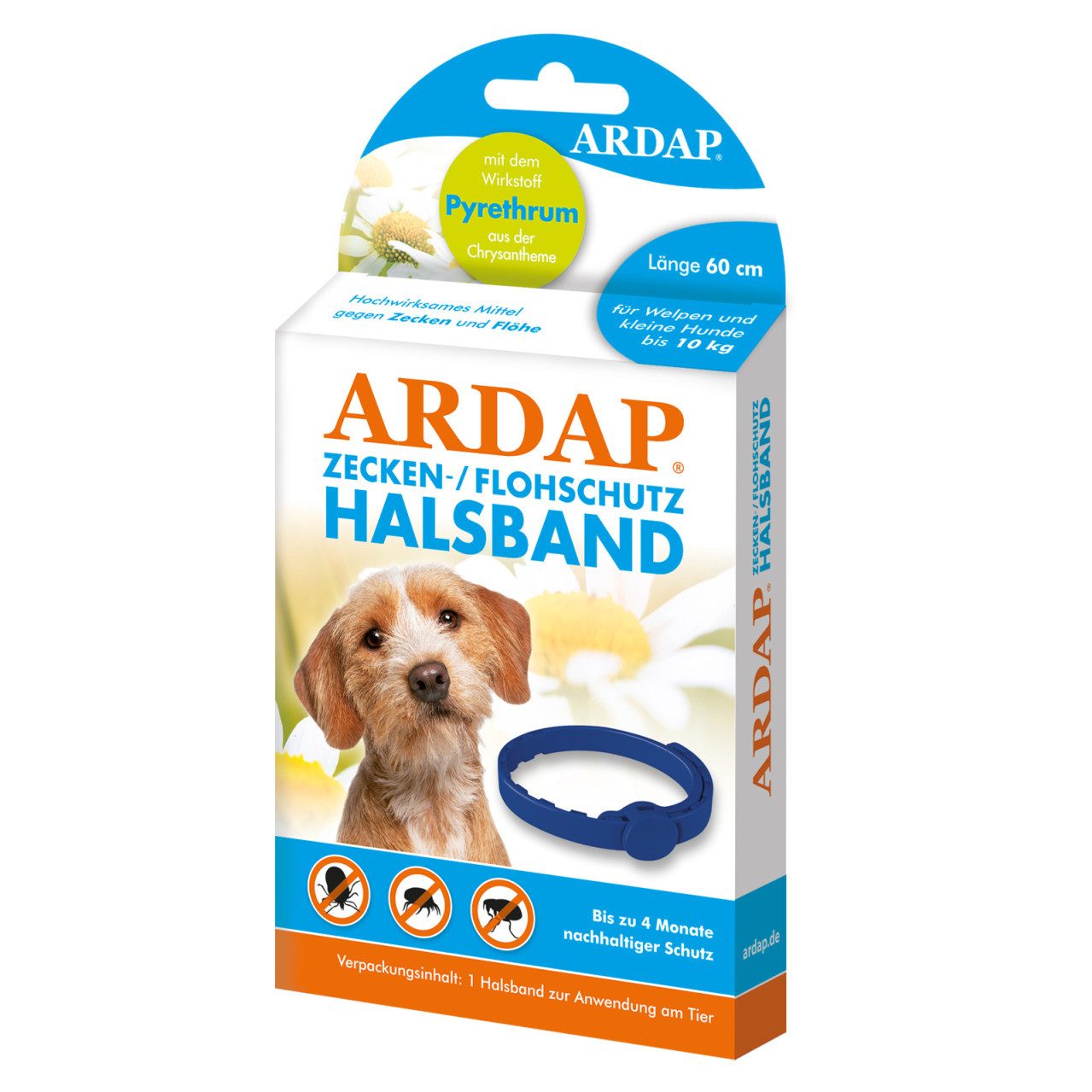 Ardap Hundehandtuch ARDAP Zecken- und Flohhalsband für Hunde bis 10 kg