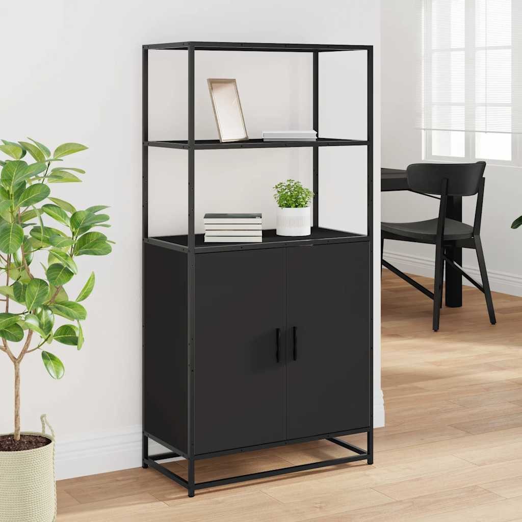 vidaXL Highboard Highboard Schwarz 68x35x139 cm günstig online kaufen