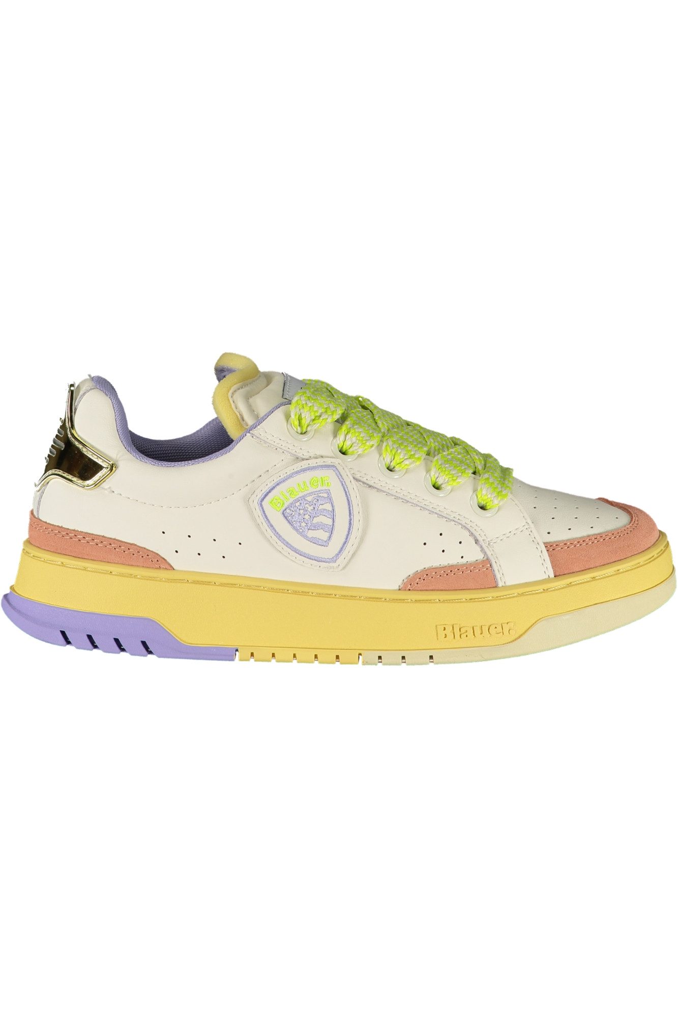 Blauer Кроссовки Damen Sportschuh in Weiß mit Kontrasten &