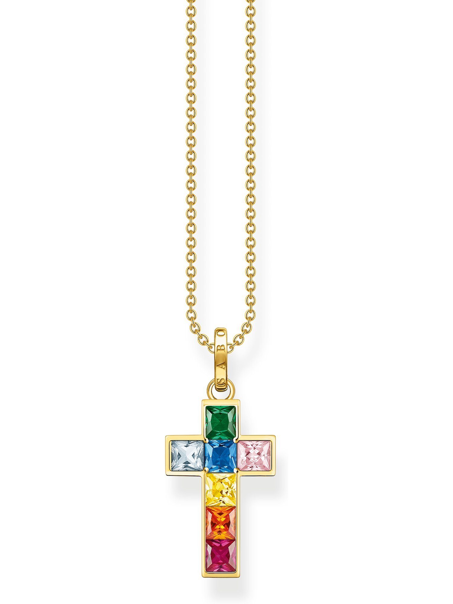 Silberkette Thomas Sabo Damen-Kette 925er Silber Glasstein