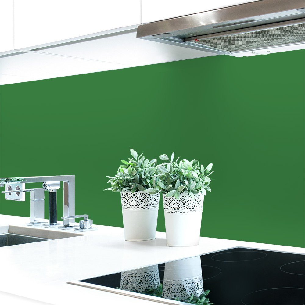 DRUCK-EXPERT Küchenrückwand Küchenrückwand Grüntöne 2 Unifarben Premium Hart-PVC 0,4 mm selbstklebend Farngrün ~ RAL 6025