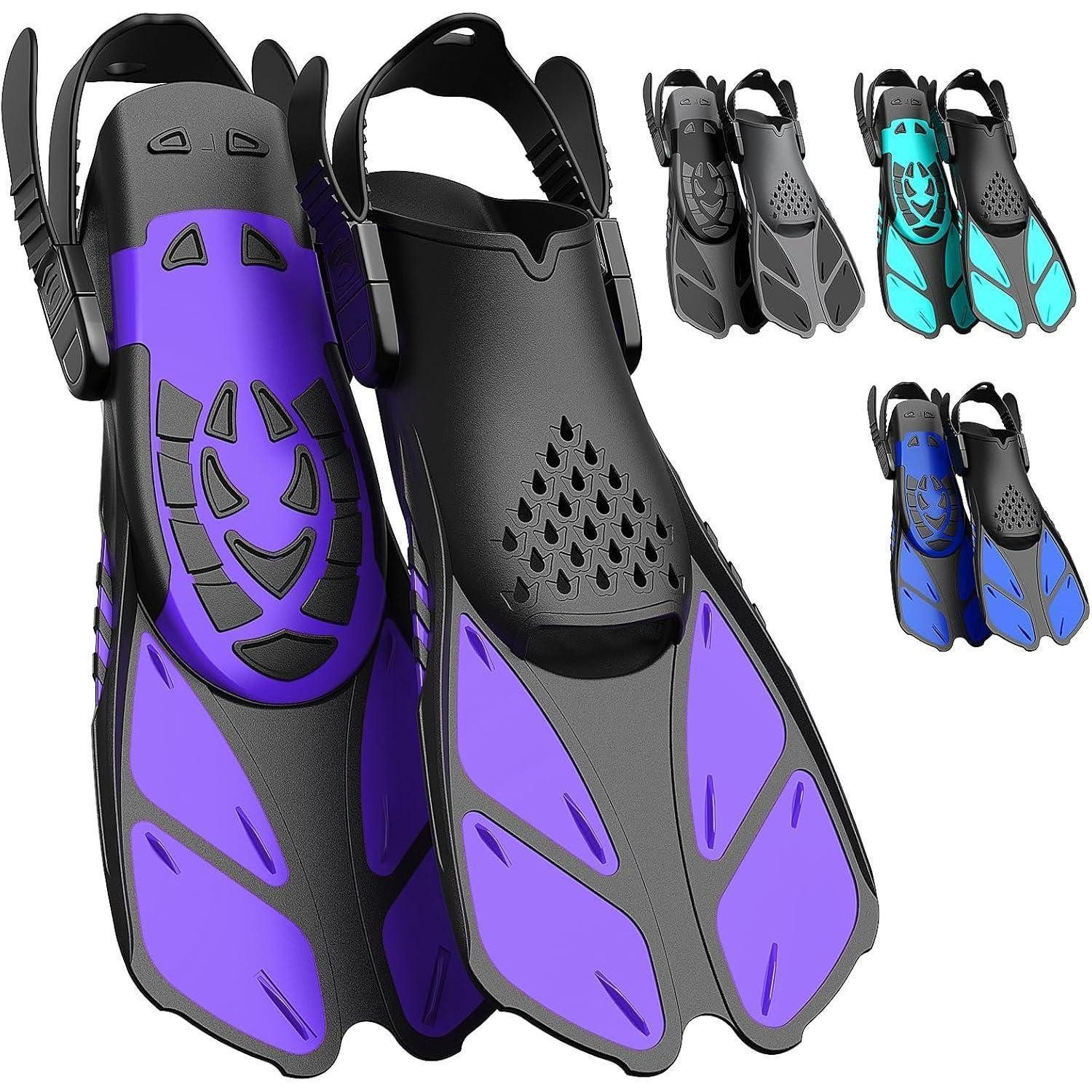 LuxusKollektion Taucherhelm Schnorchelflossen Verstellbar Erwachsene Reise Schwimmflossen Unisex